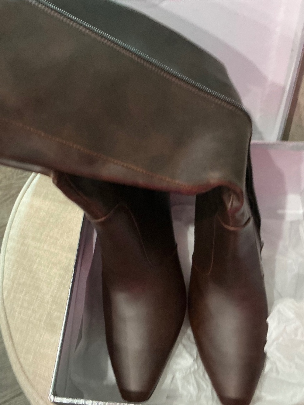 Souactimuy Brown Knee High Boots Size 8
